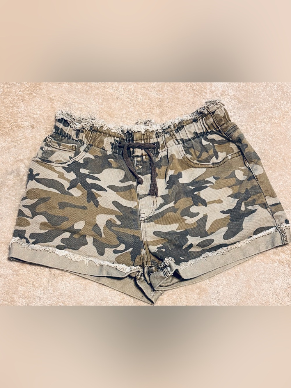 No Boundaries Camo Denim Shorts